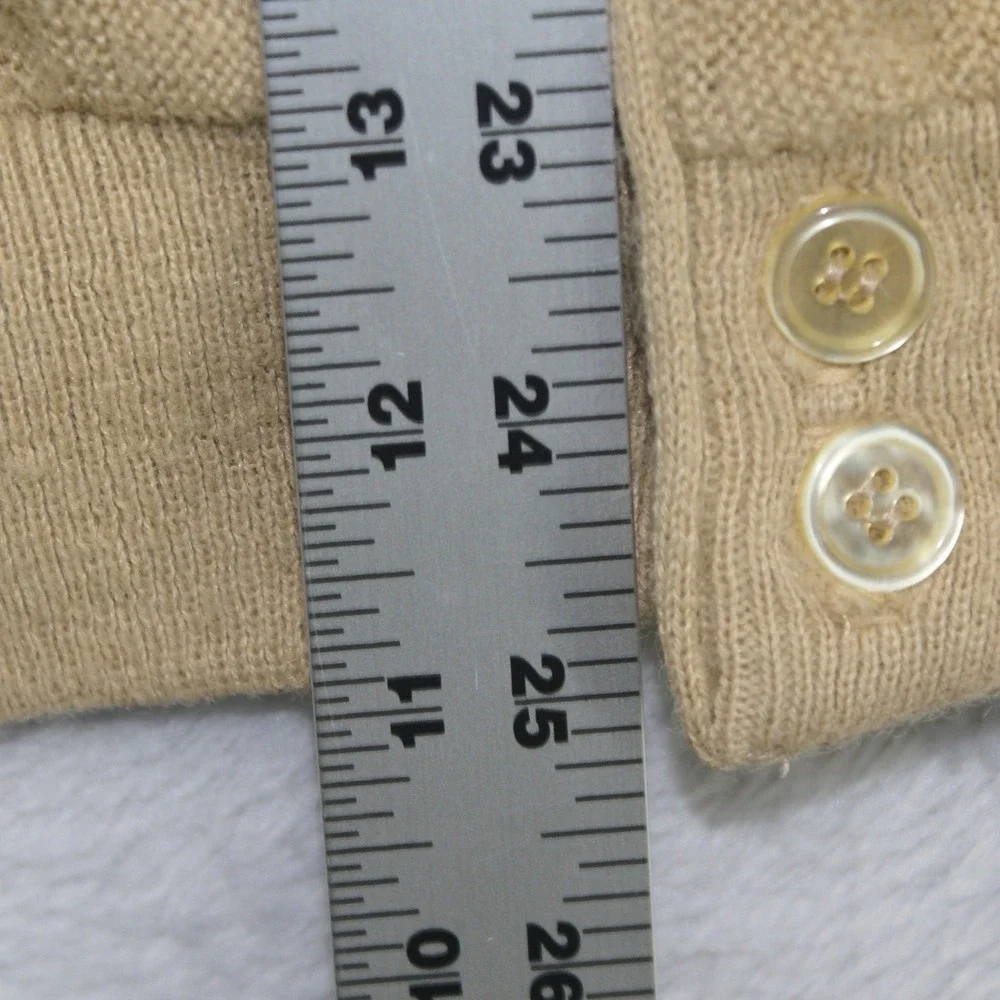 VTG 70s Munsingwear Grand Slam Penguin Cardigan 5-button Sweater Tan Acrylic M